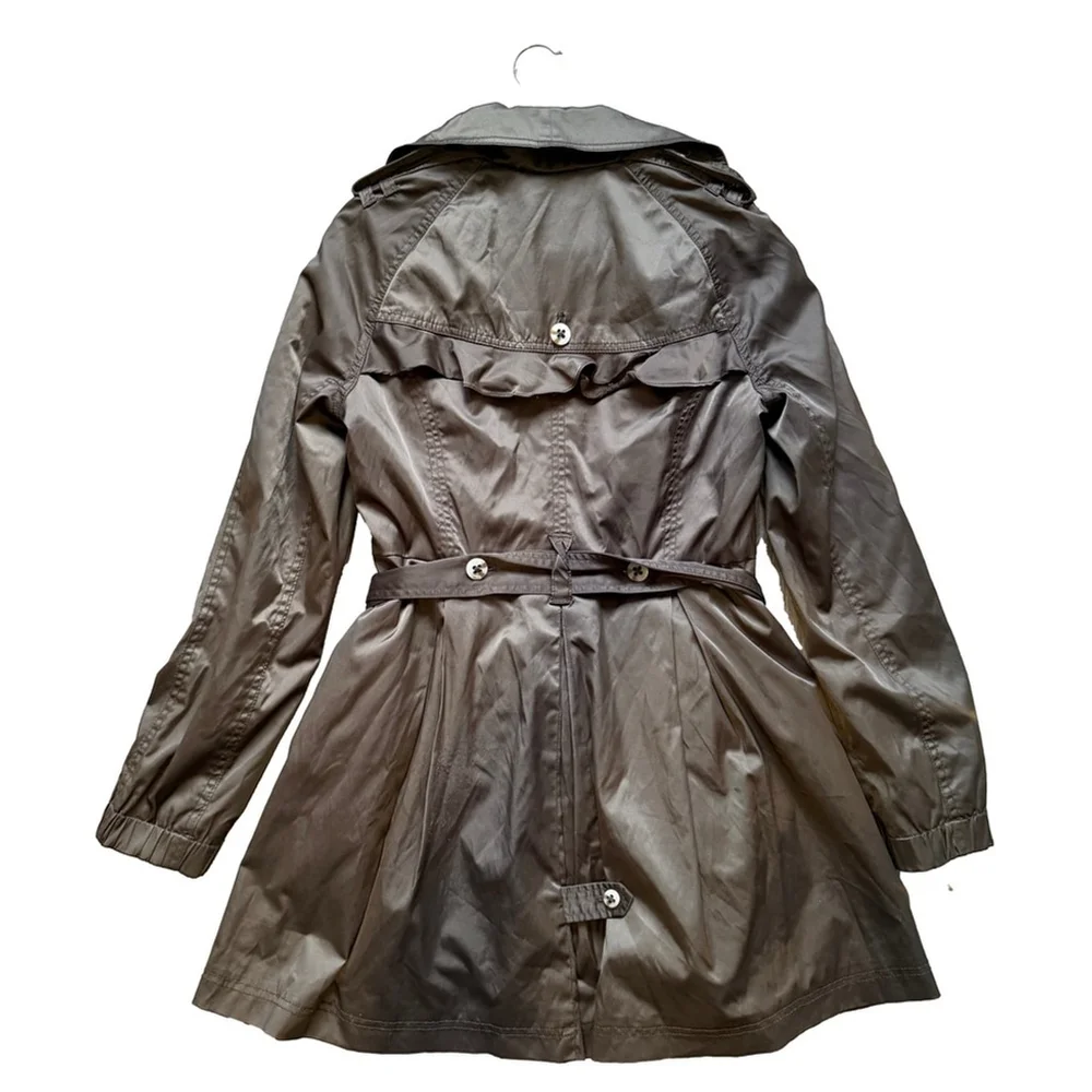 Elevenses Brown Trench Coat Size S Fall Minimalist Casual Chic Business - Picture 3 of 16